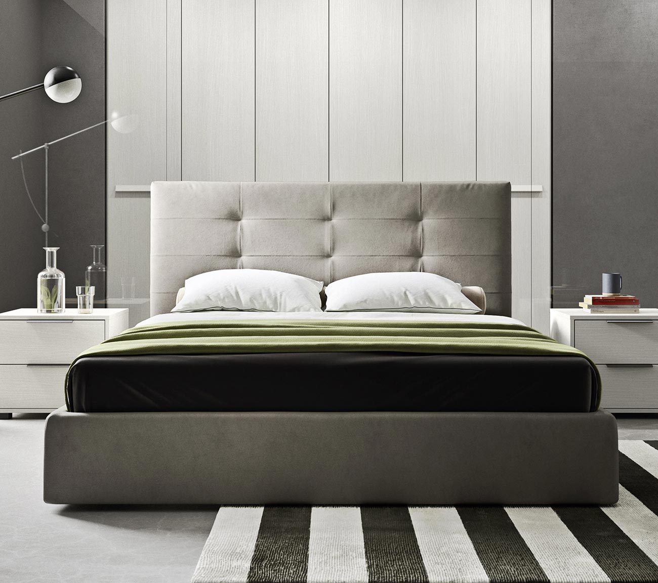 Standard and container contemporary-style double bed
