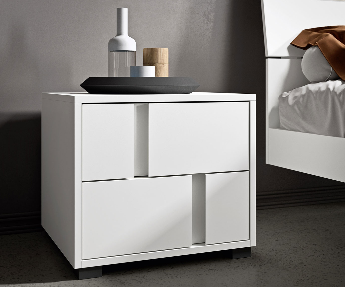 Contemporary style glide bedsides, drawer units and chests 4