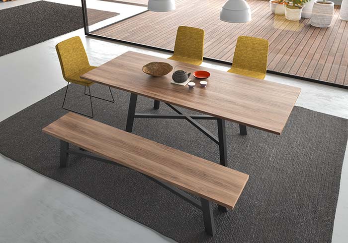 tavolo soggiorno panche design sedie