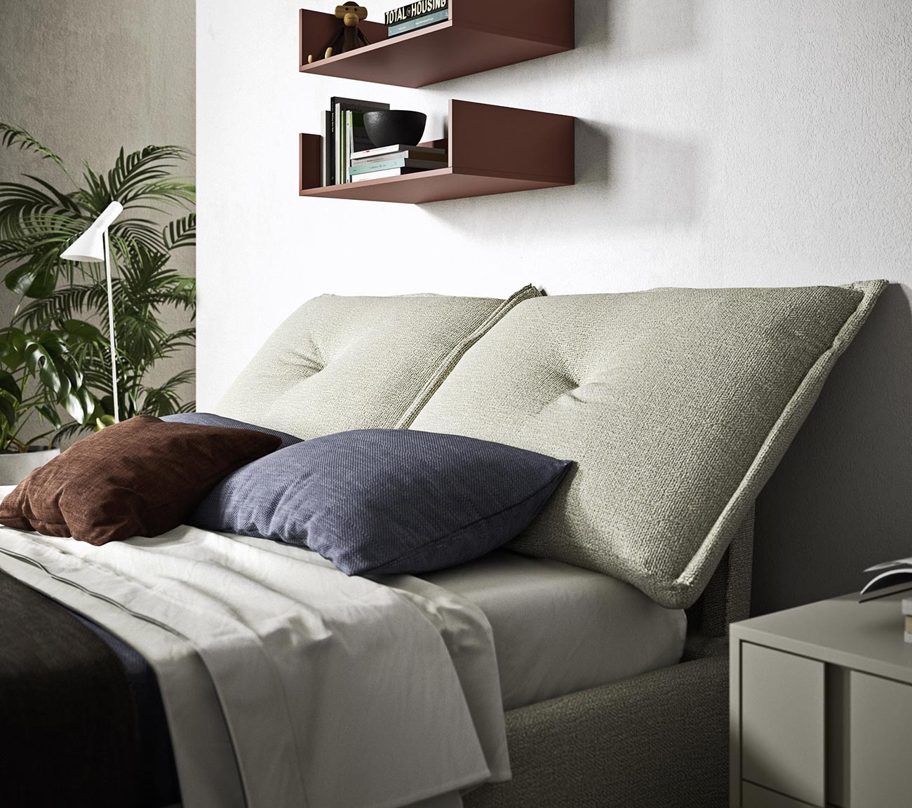 modern finish bedside cabinet