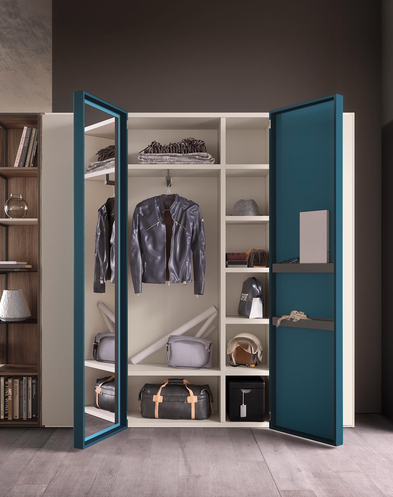 baule doors for your contemporary style modular bookcase