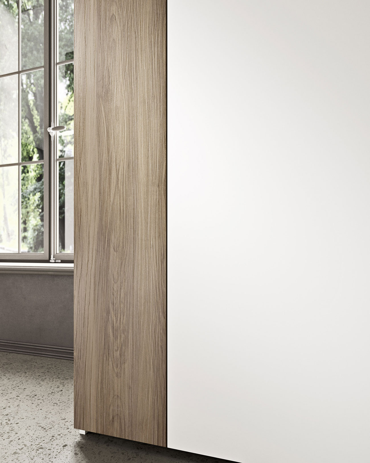 contemporary style sliding-door wardrobe with profiles