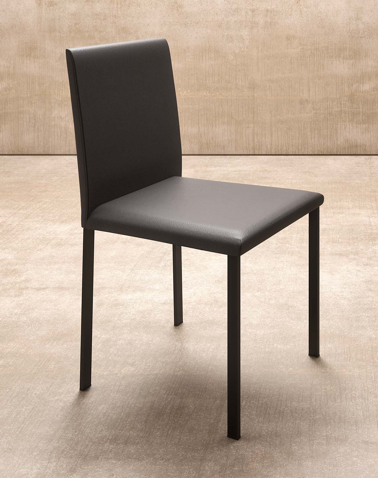 white or graphite grey eco-leather designer chair