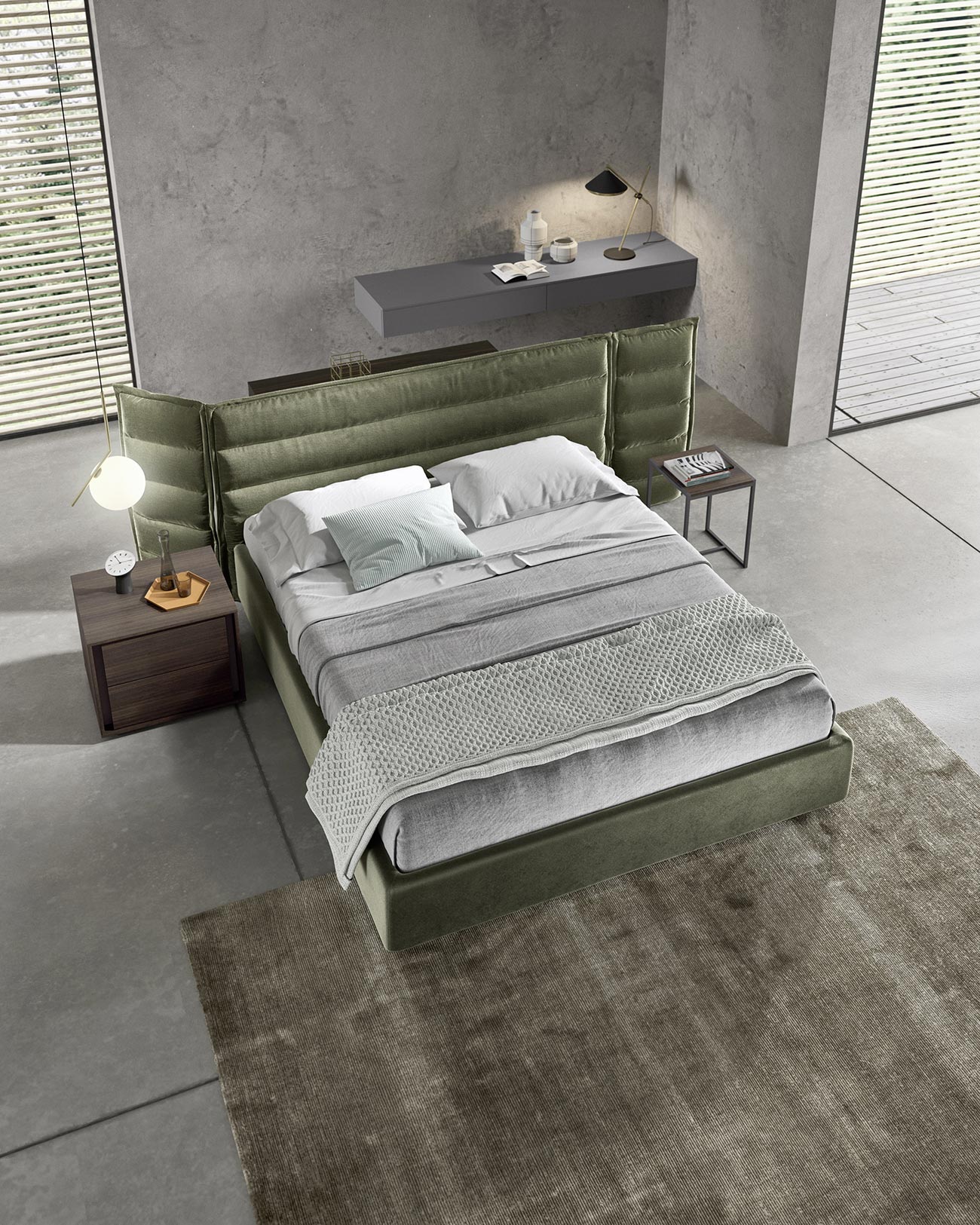 Modern, neat-design double bed