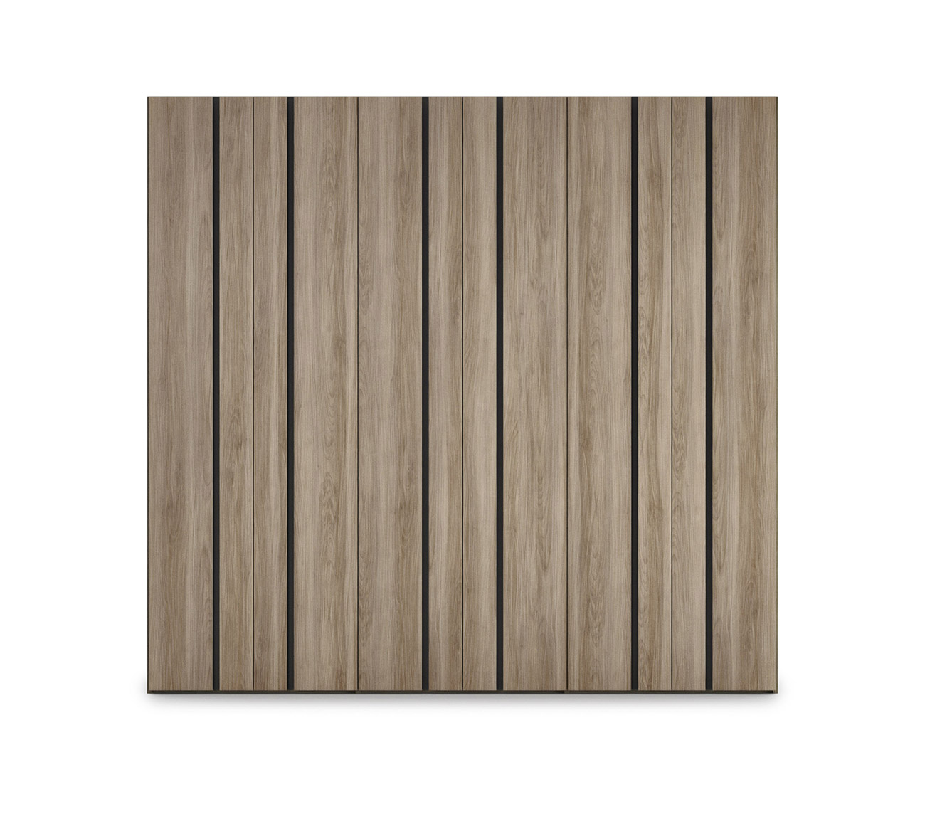 hinged-door wardrobe with groove pattern