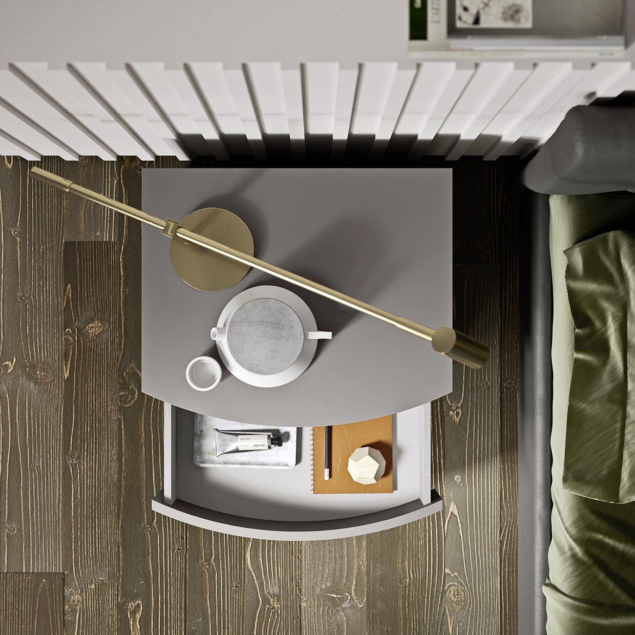 comodini comò settimanali con raggiature moderne