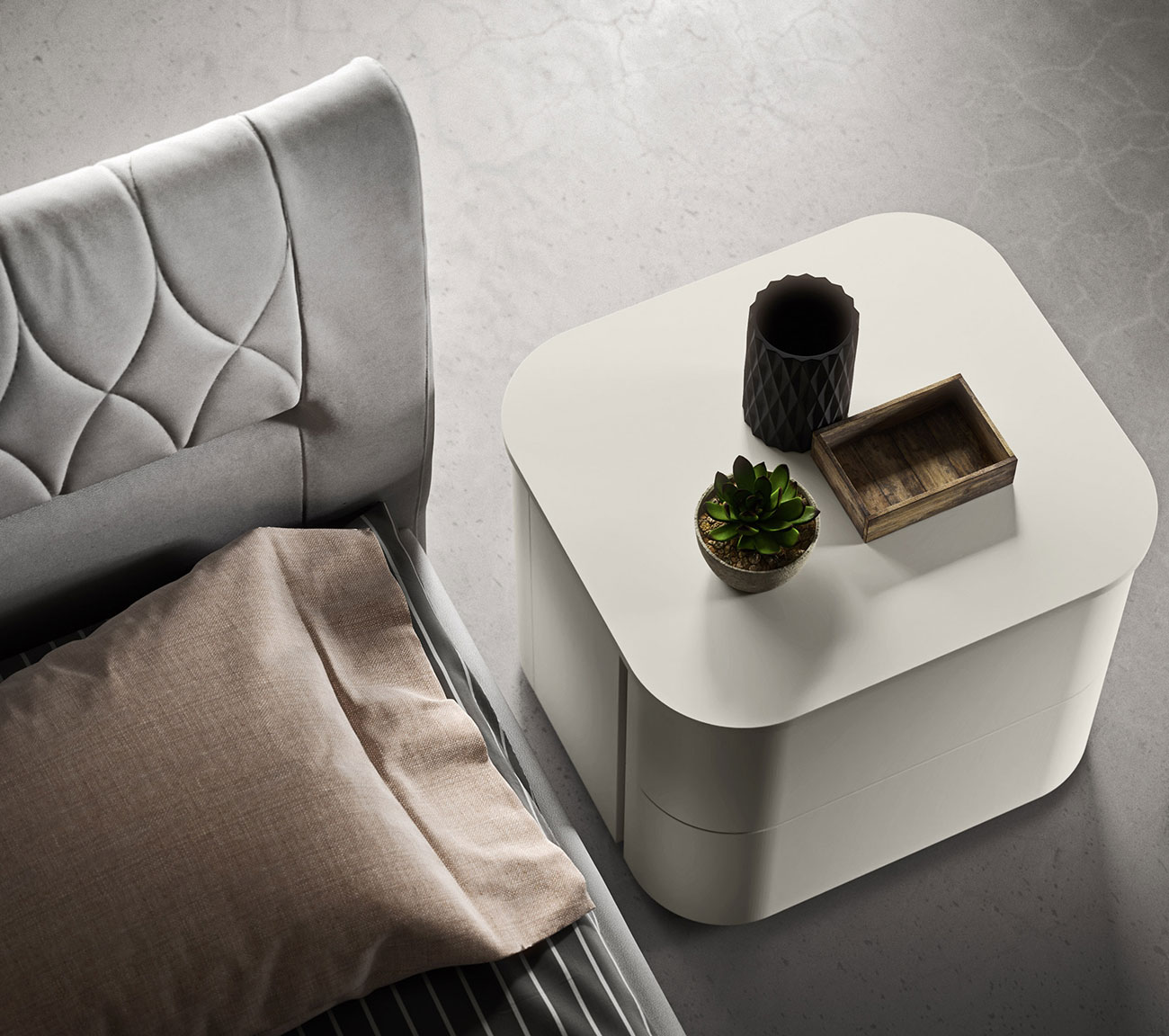 minimalist design bedside
