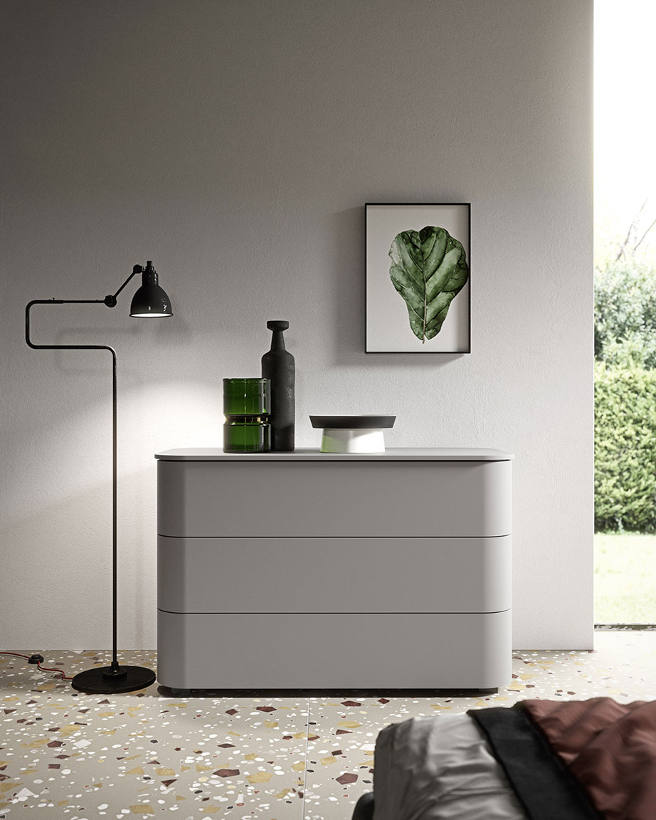Minimalist-style continuum bedsides, drawer units and chests 2