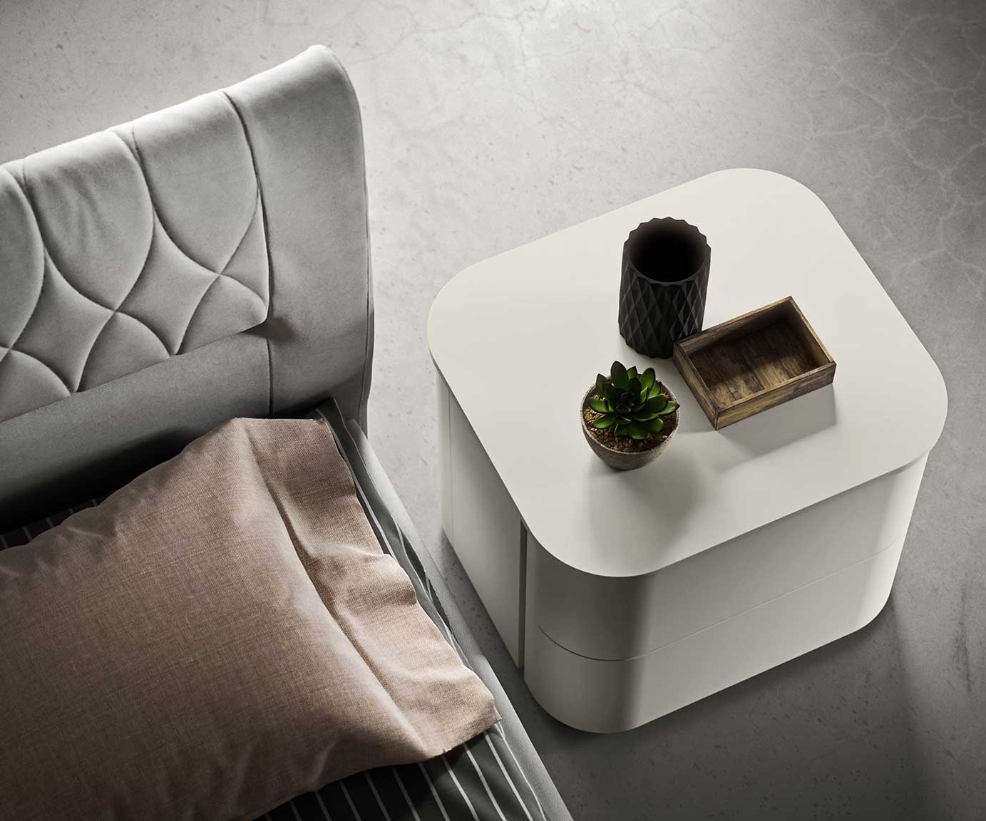Minimalist-style continuum bedsides, drawer units and chests 6