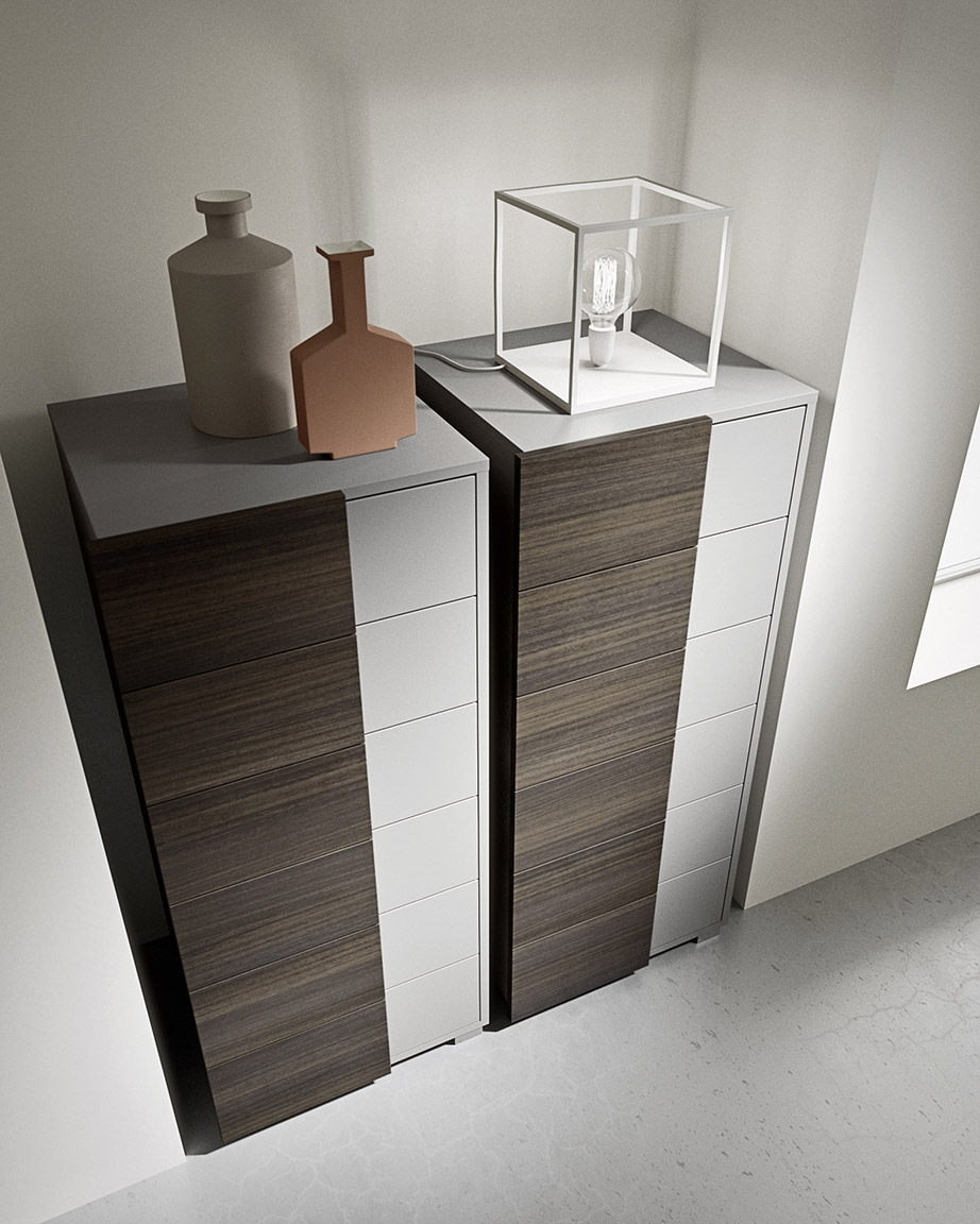 Contemporary style background bedsides, drawer units and chests 3