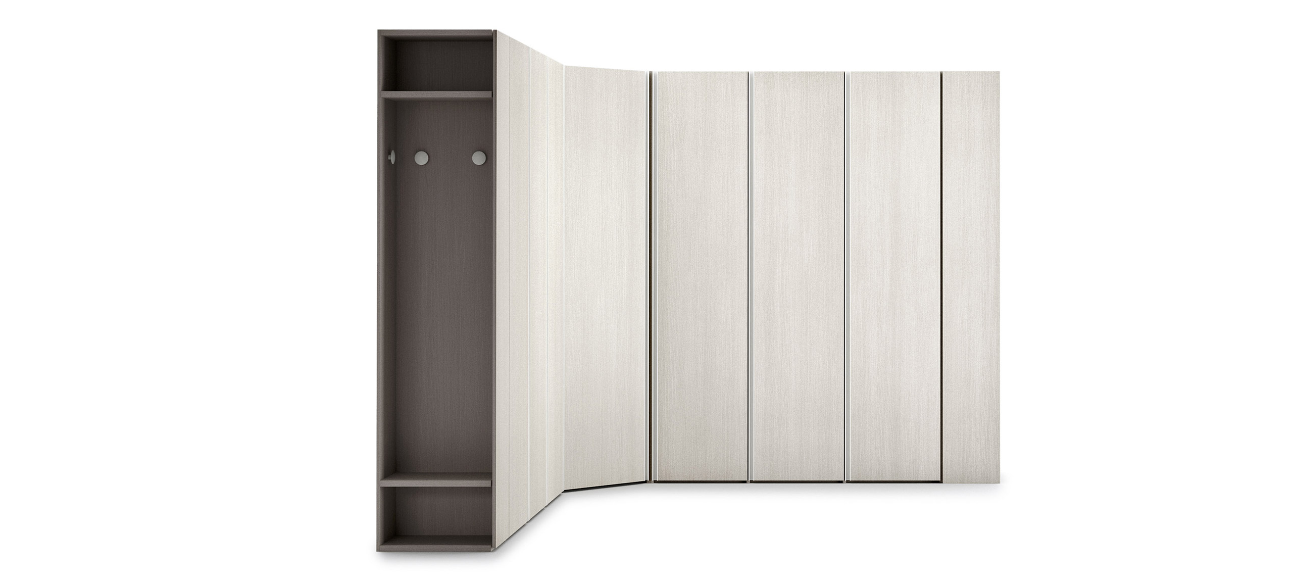 contemporary style Alu hinged-door wardrobe 4