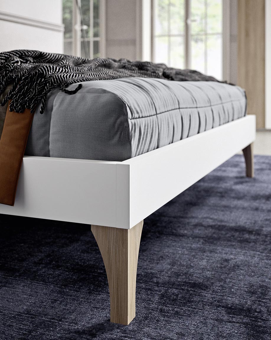contemporary style wooden double bed 3