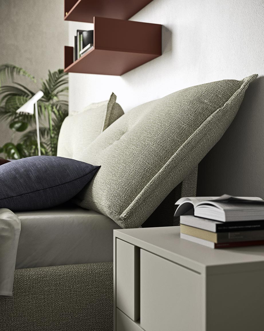 modern double bed with reclining headrests 2