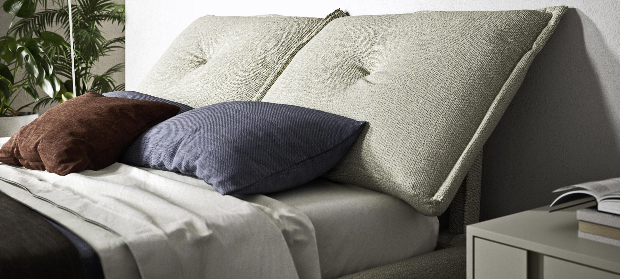 modern double bed with reclining headrests 4