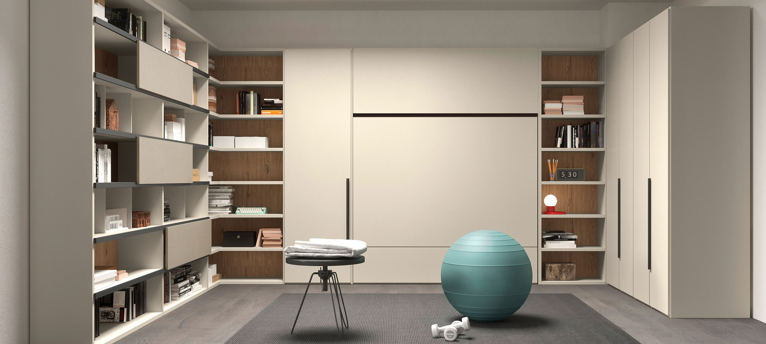 librerie modulari parete design moderno 10