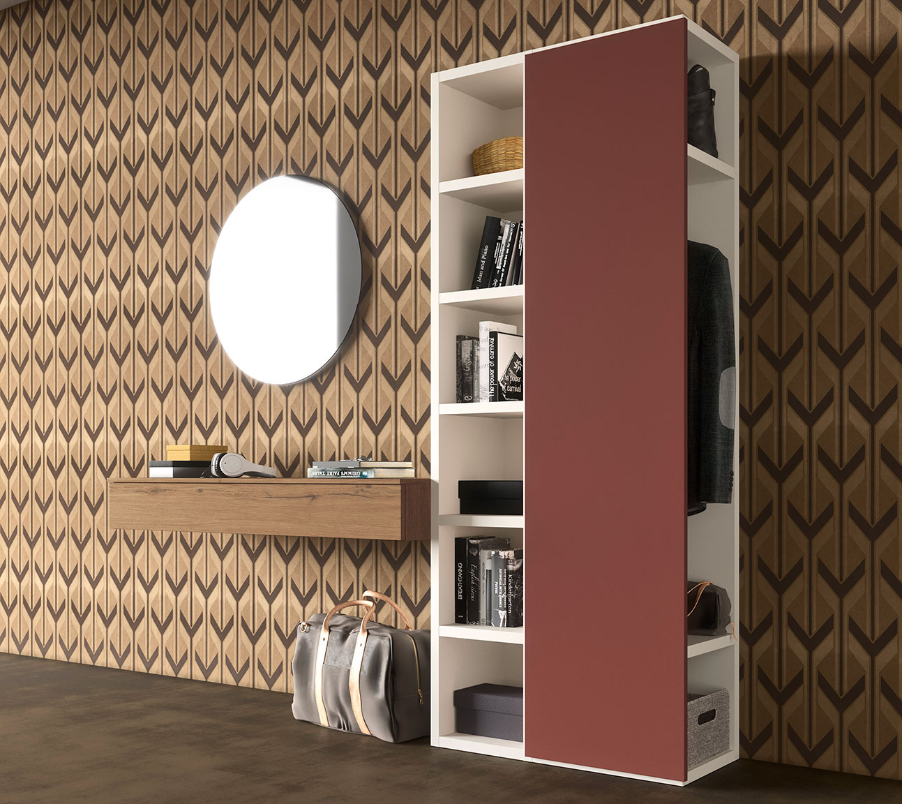 contemporary style, modular wall bookcases 12