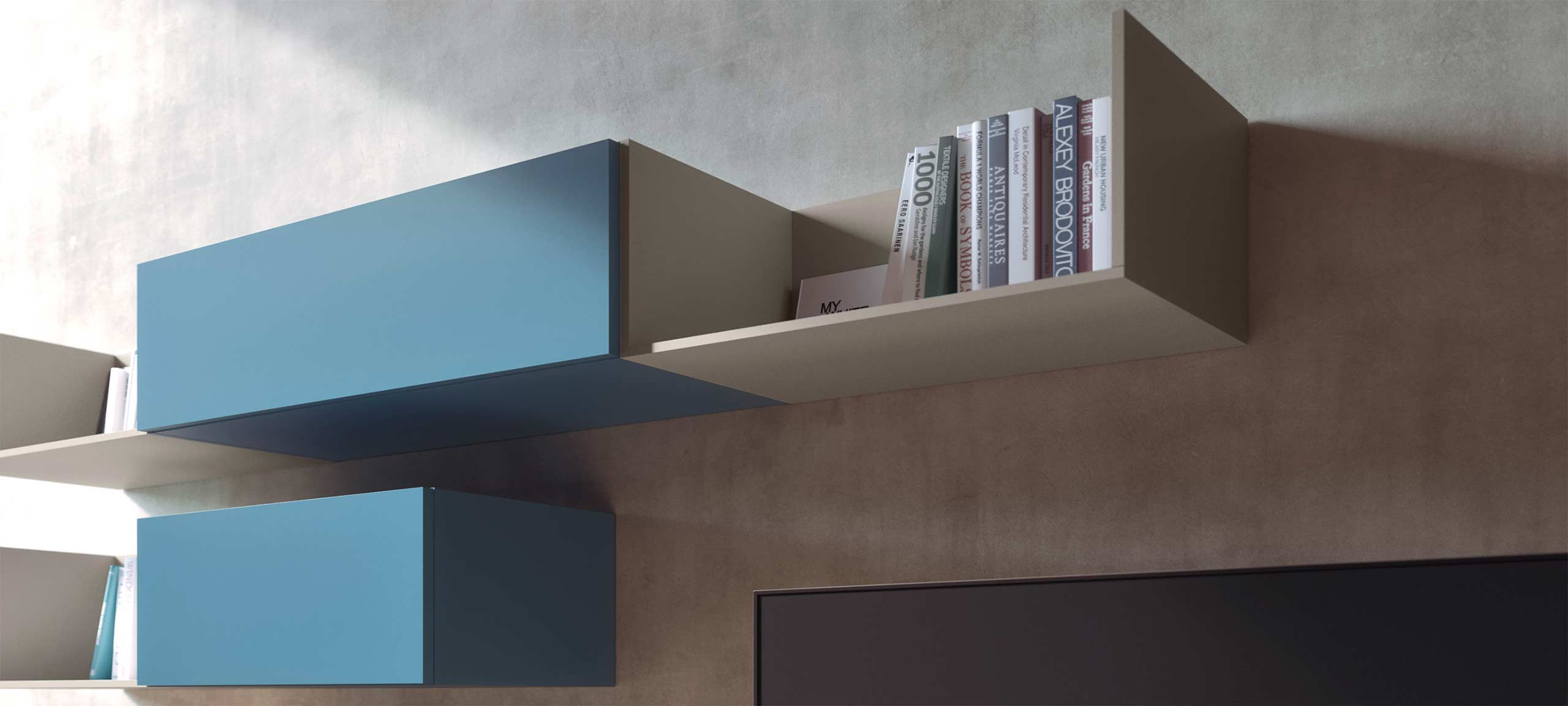 contemporary style wooden wall-mounted shelf 1