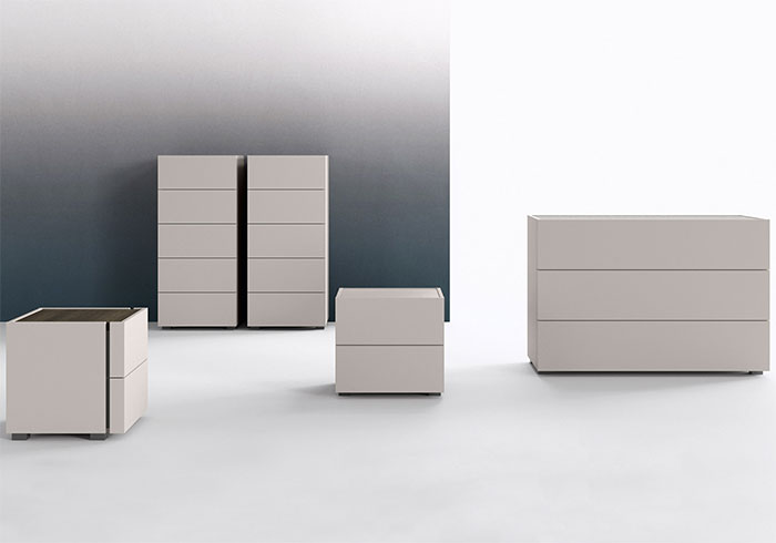 contemporary style charme bedsides, drawer units and chests
