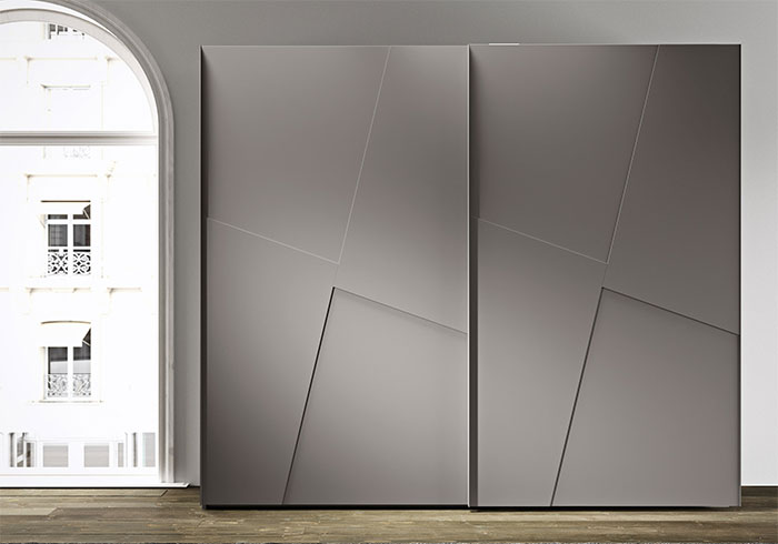contemporary style sliding-door layer wardrobe